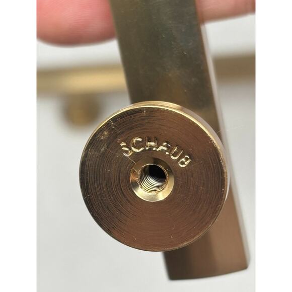 Schaub and Company 553 Heathrow Brass 4" Center to Center Luxury Set of 2 - Picture 6 of 9